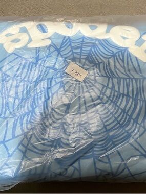 Light blue spider hoodie Size L for men and woman